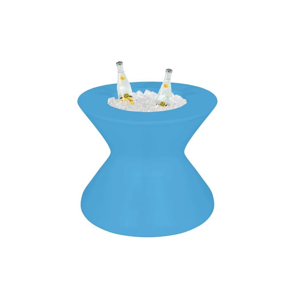 Ledge Lounger In-Pool Signature Tall Ice Bin w/Lid w/No Hole - Light Blue - White Background thumbnail