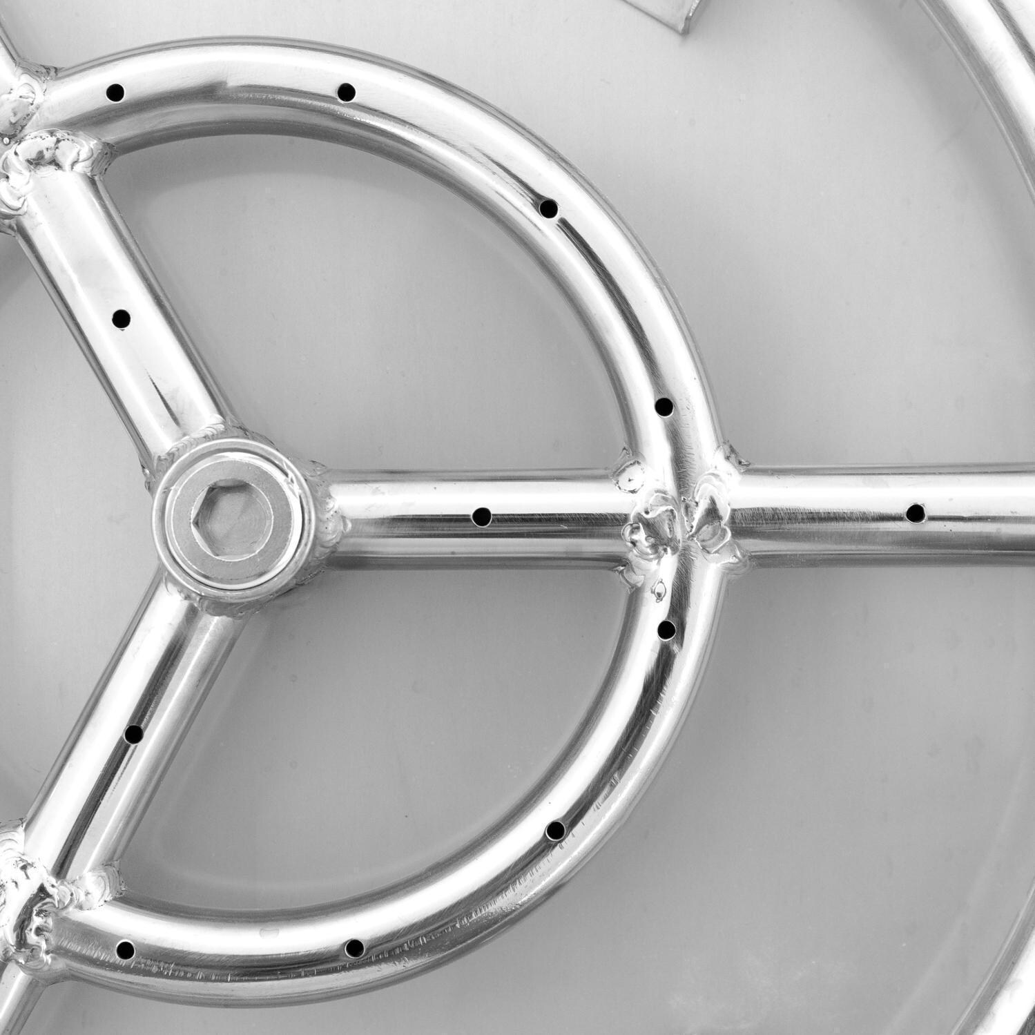 BBQGuys Signature Series 18-Inch Square Propane Flat Pan With Ring Burner - Burner Detail thumbnail