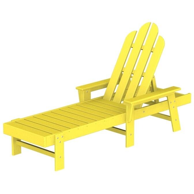 Poly-Wood Recycled Plastic Wood Long Island Adirondack Chaise Lounge
