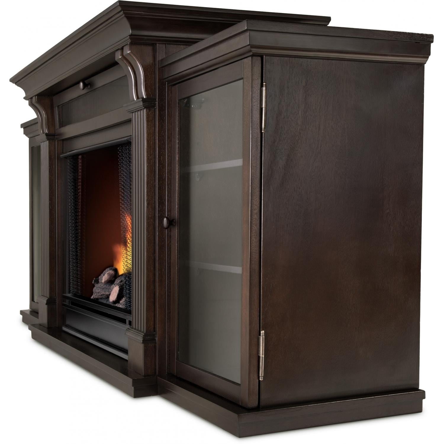Real Flame Calie 67Inch Gel Fireplace Entertainment Center Dark