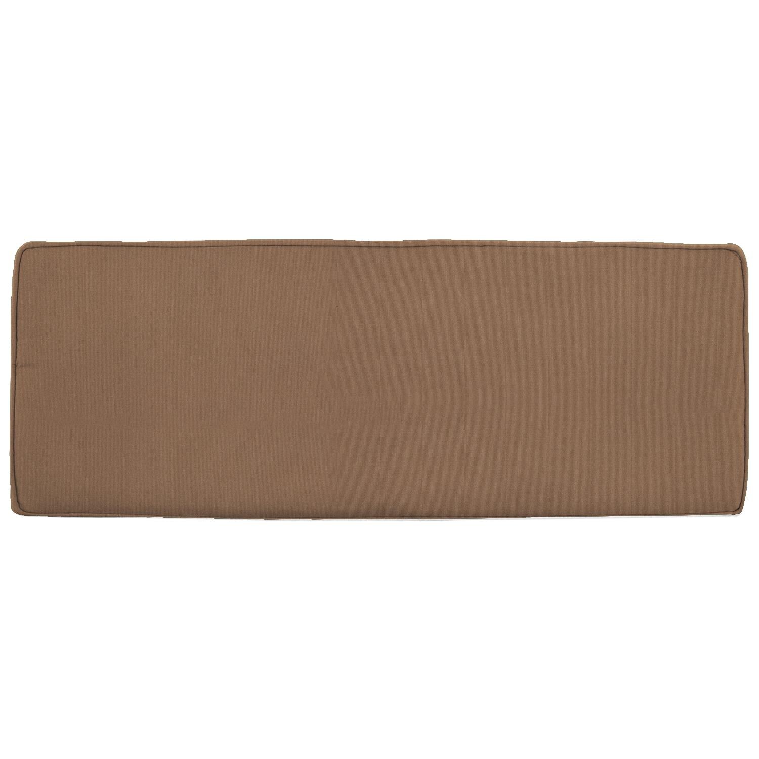 Sunbrella Canvas Cocoa Small Outdoor Replacement Bench Cushion W/ Piping By UltimatePatio.com thumbnail