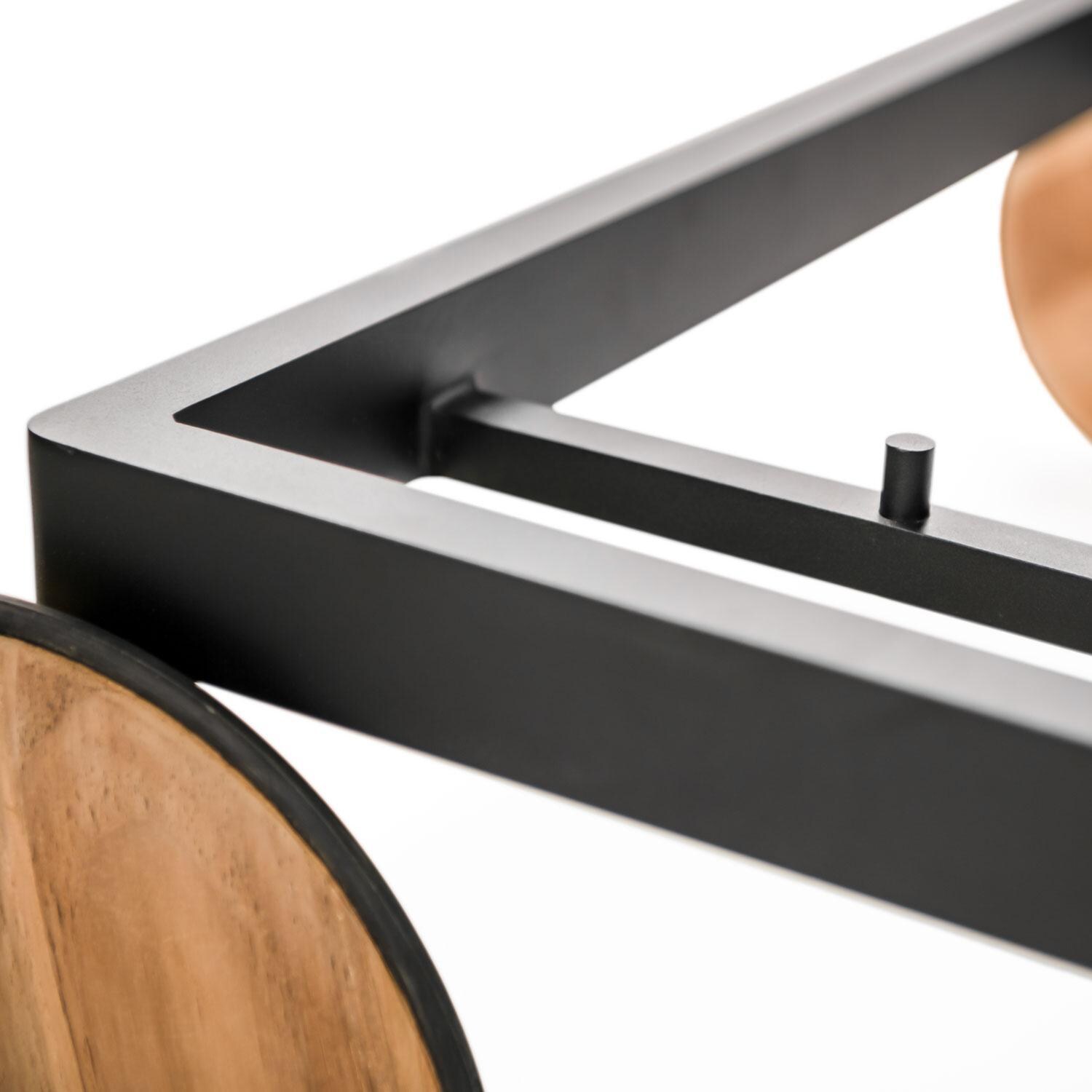 Teak + Table St Barts Aluminum Chaise Lounge in Black - Frame - Detail thumbnail