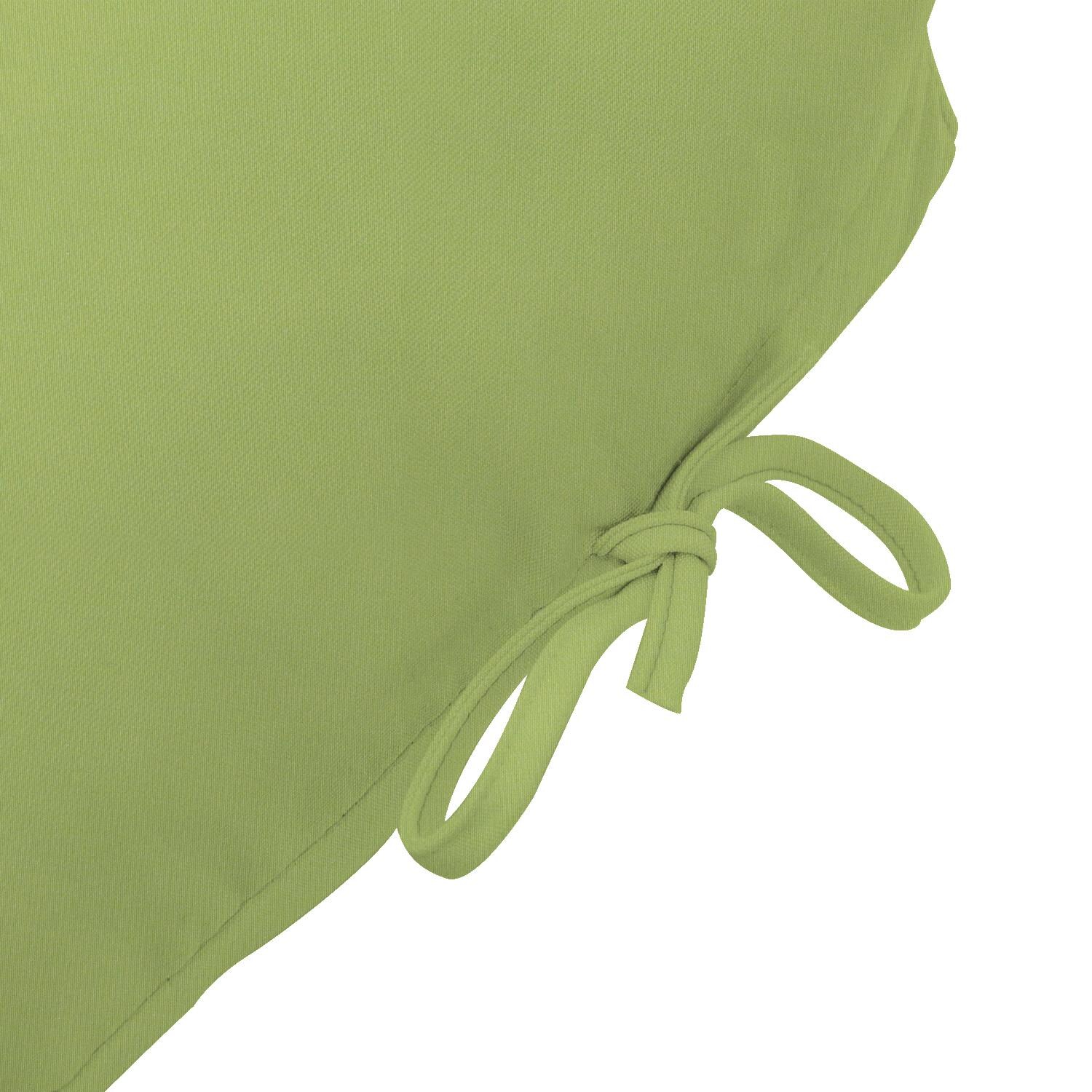 Sunbrella Canvas Ginkgo Extra Long Outdoor Replacement Chaise Lounge Cushion By UltimatePatio.com - Tie Detail thumbnail