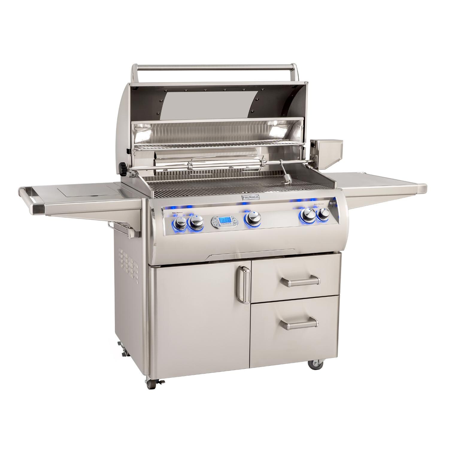 Fire Magic - E790S-8E1P-62-W - Echelon Diamond 36-Inch Propane Gas Grill W/ Side Burner, Magic View Window & Rotisserie - Open thumbnail