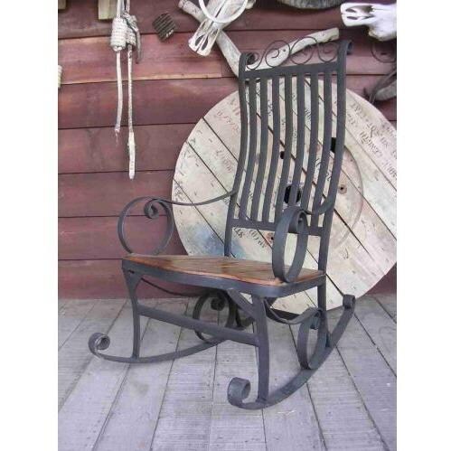 Groovystuff Teak Wood Ironhorse Rocking Chair - TF-755