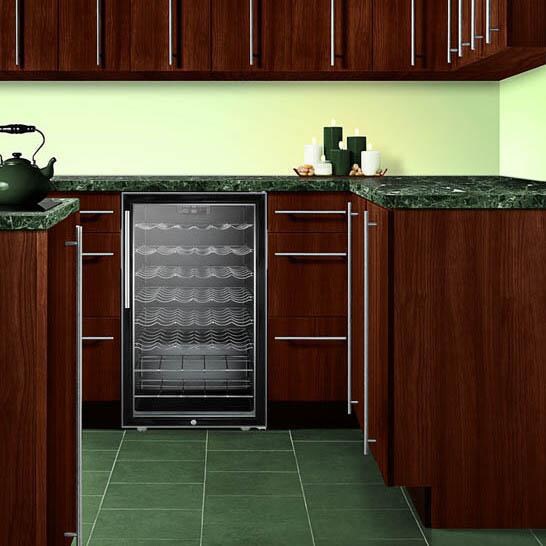 Summit 40 Bottle Built-In / Freestanding Commercial Wine Cellar / Cooler With Professional Handle - SWC525LBI7HV - Built-In View thumbnail