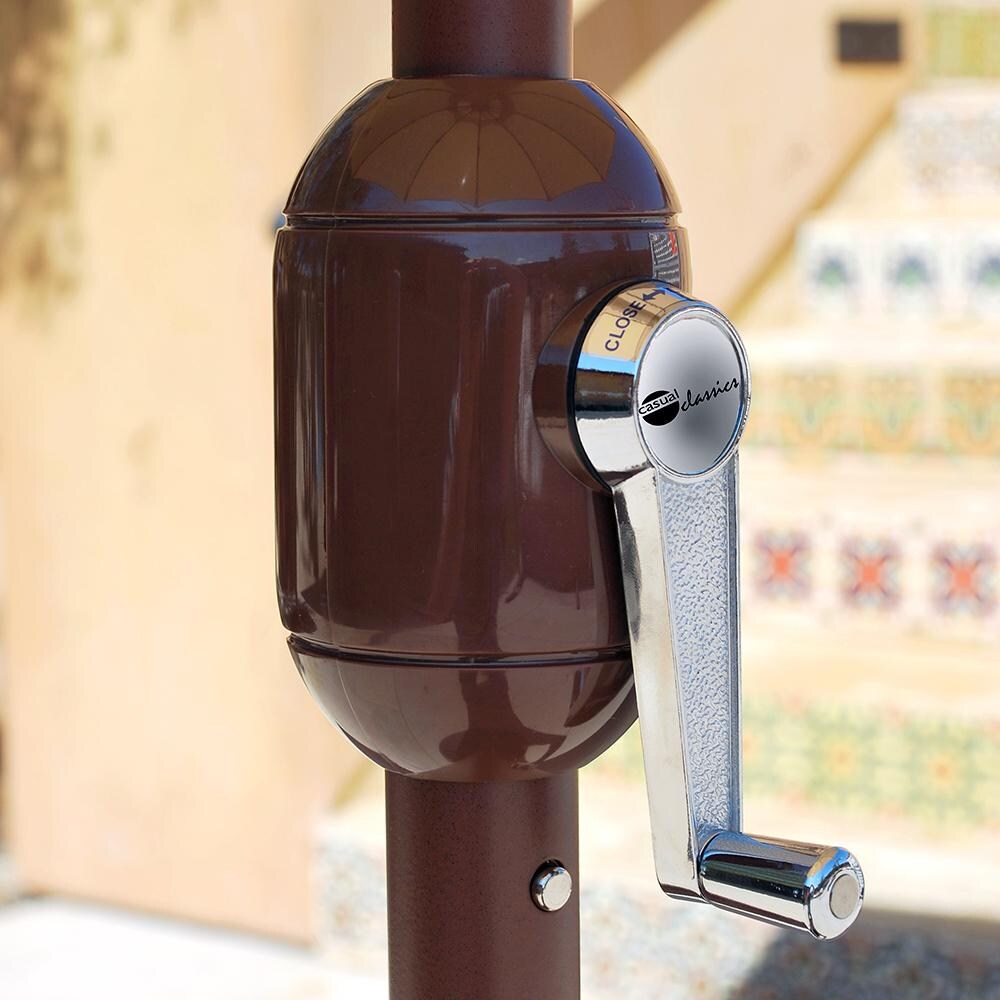 Galtech 9 Ft. Octagonal Bar Height Patio Umbrella W/ Crank Lift - Crank Lift Detail thumbnail