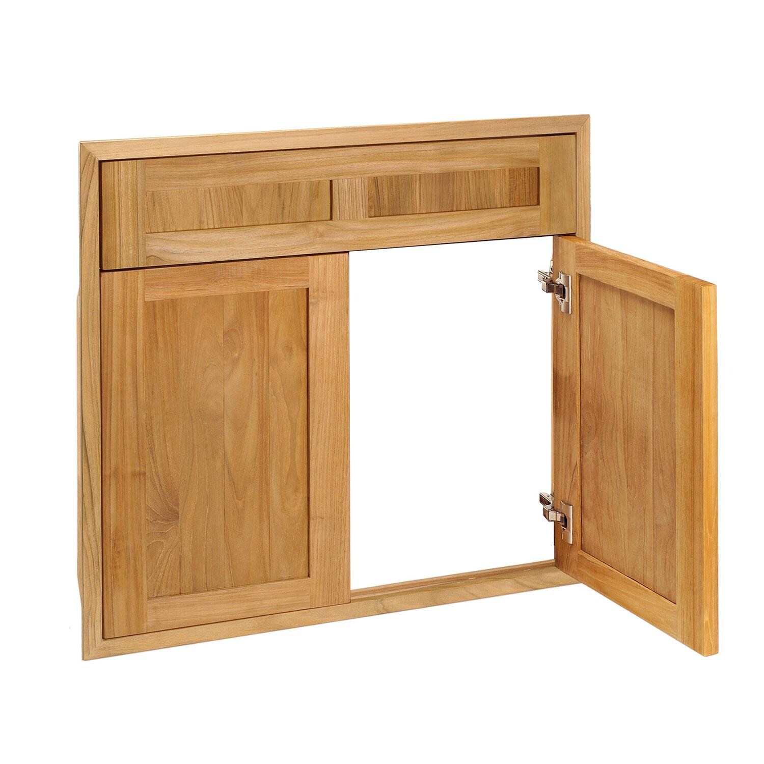 Pacific Teak Millsworks 30 Inch Shaker Panel Double Access Door W