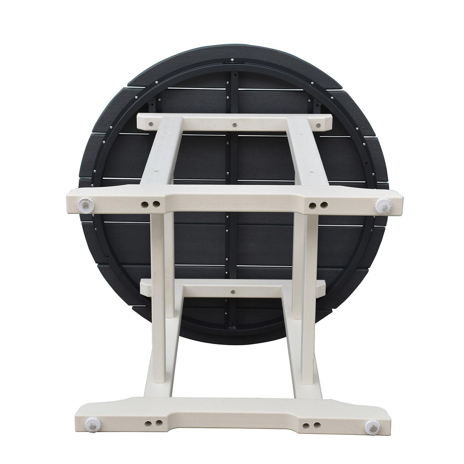 Estatewood 35 Inch Polyresin Bar Table by Lakeview Outdoor Designs - Bottom View - White Background thumbnail