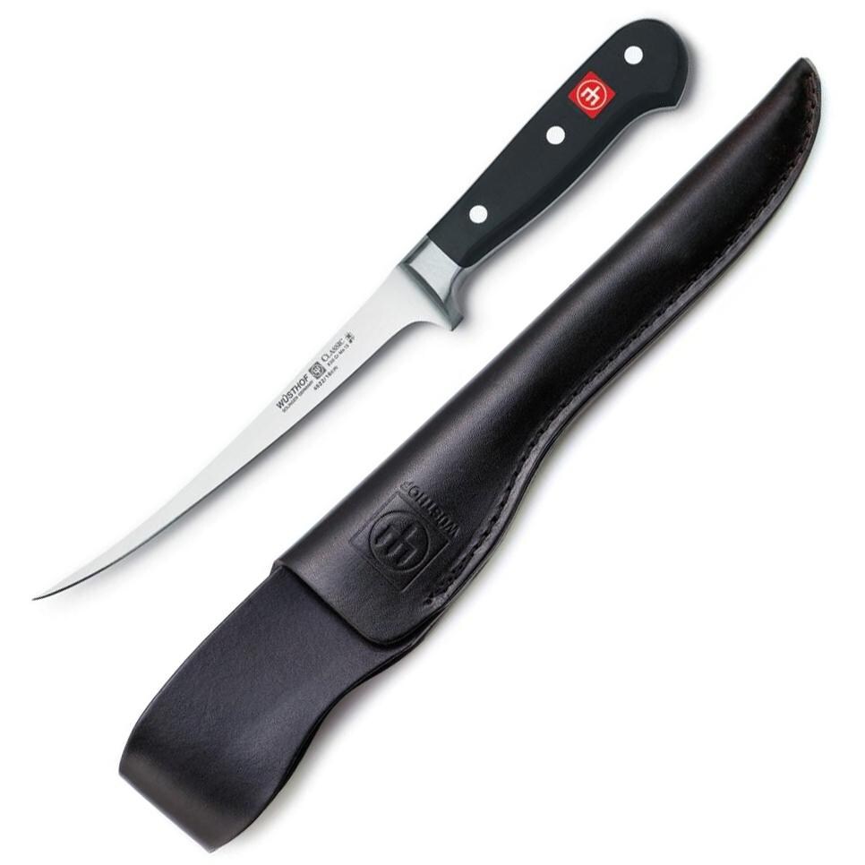 Wusthof Classic 7-Inch Fillet Knife With Leather Sheath thumbnail