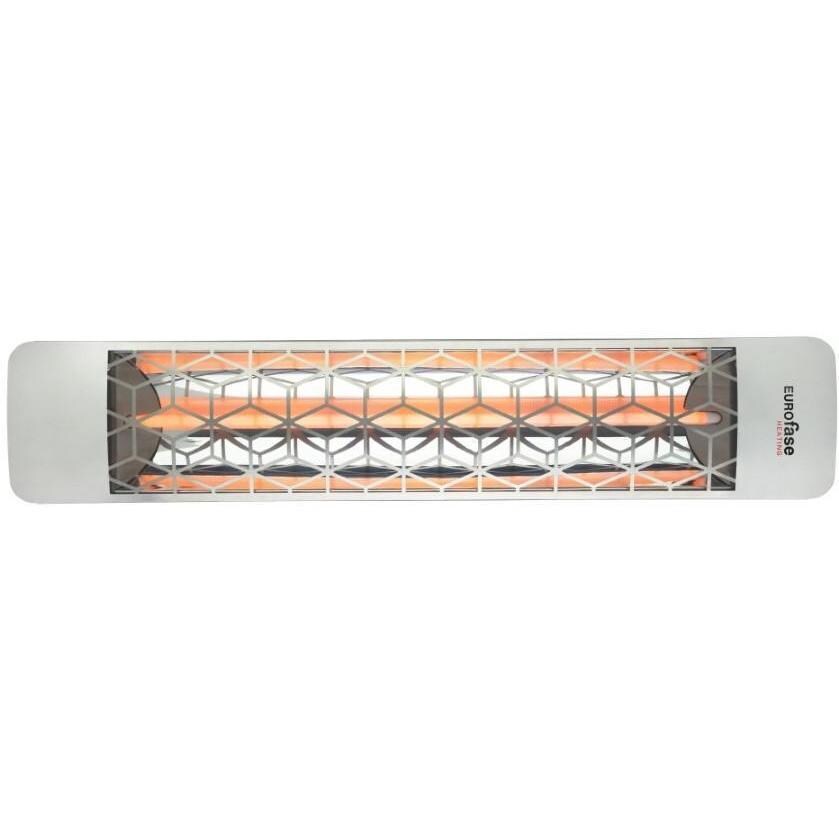 Eurofase EF25480S6 Stella Series 39 Inch 2500 Watt Single Element Marine Grade 480V Electric Patio Heater in Stainless Steel - Display - White Background thumbnail