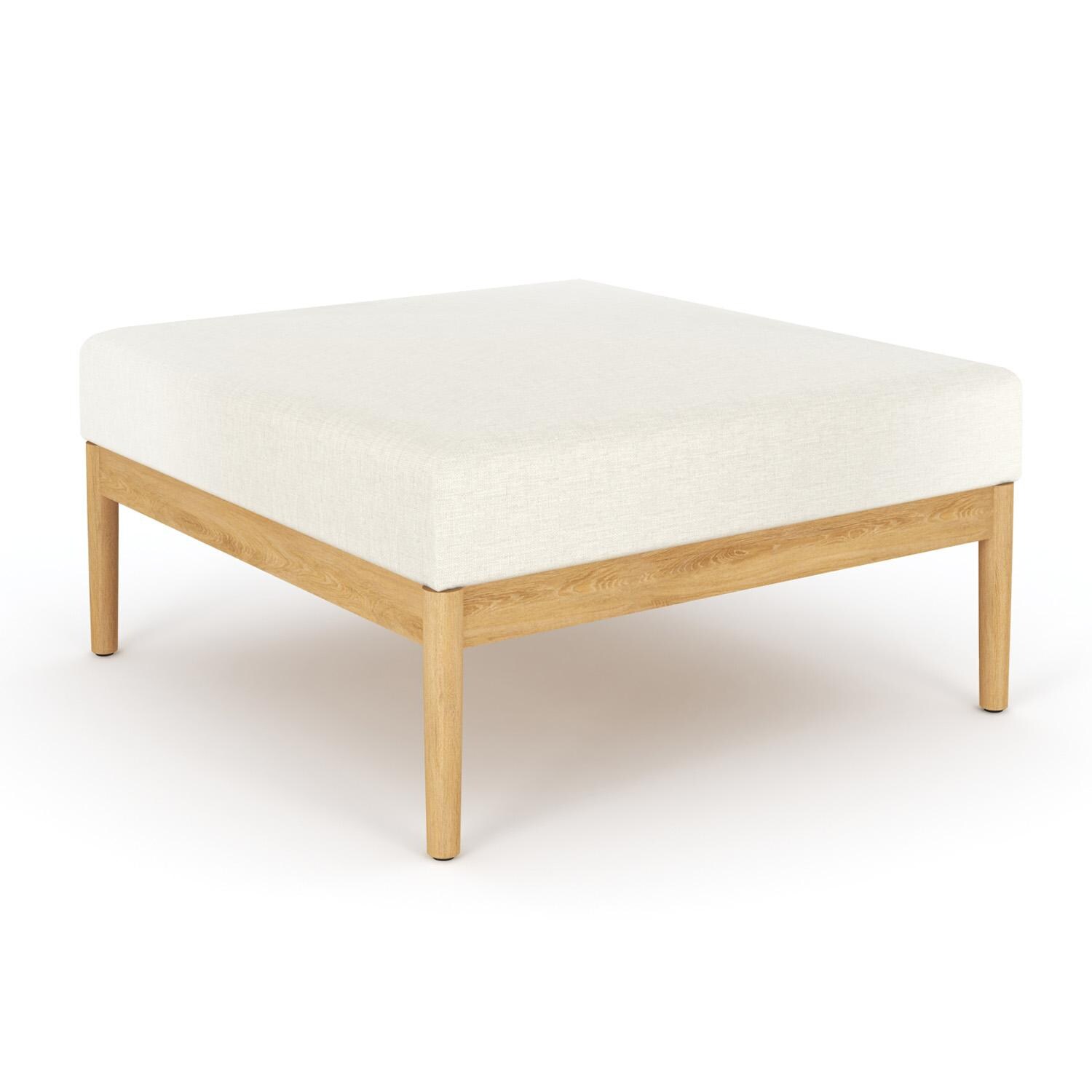 San Lucas Woven Rope Ottoman by Royal Teak Collection