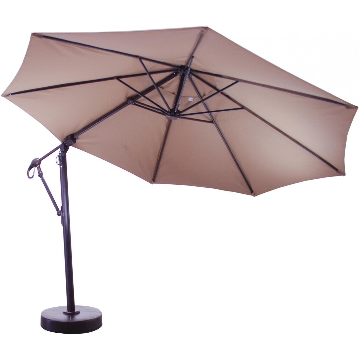 Galtech 11 Ft Aluminum Cantilever Patio Umbrella With Easy Lift Galtech 11 Ft Aluminum Cantilever Patio Umbrella With Easy Lift And Tilt Shown In Camel