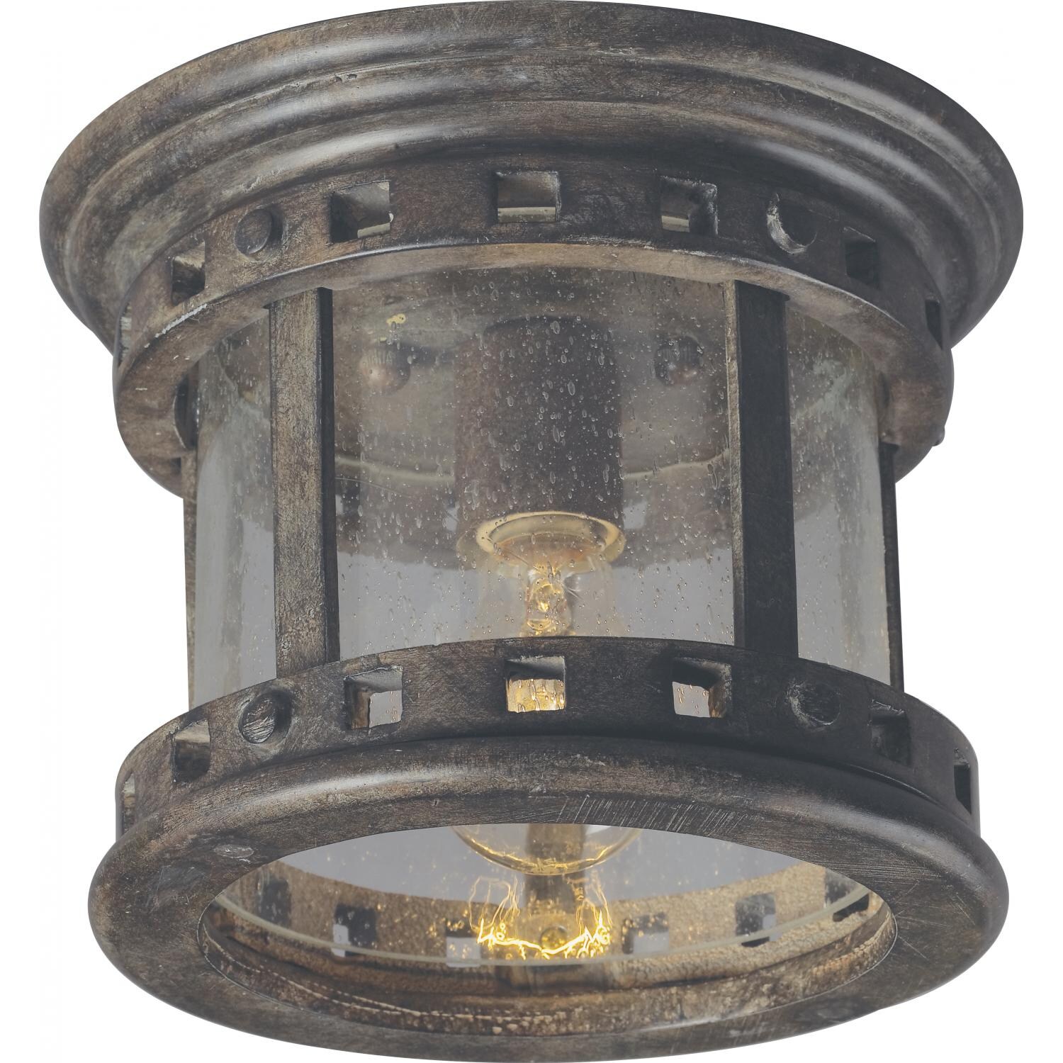 Maxim Santa Barbara VX One Light 9-Inch Outdoor Flush Mount - Sienna - 40030CDSE