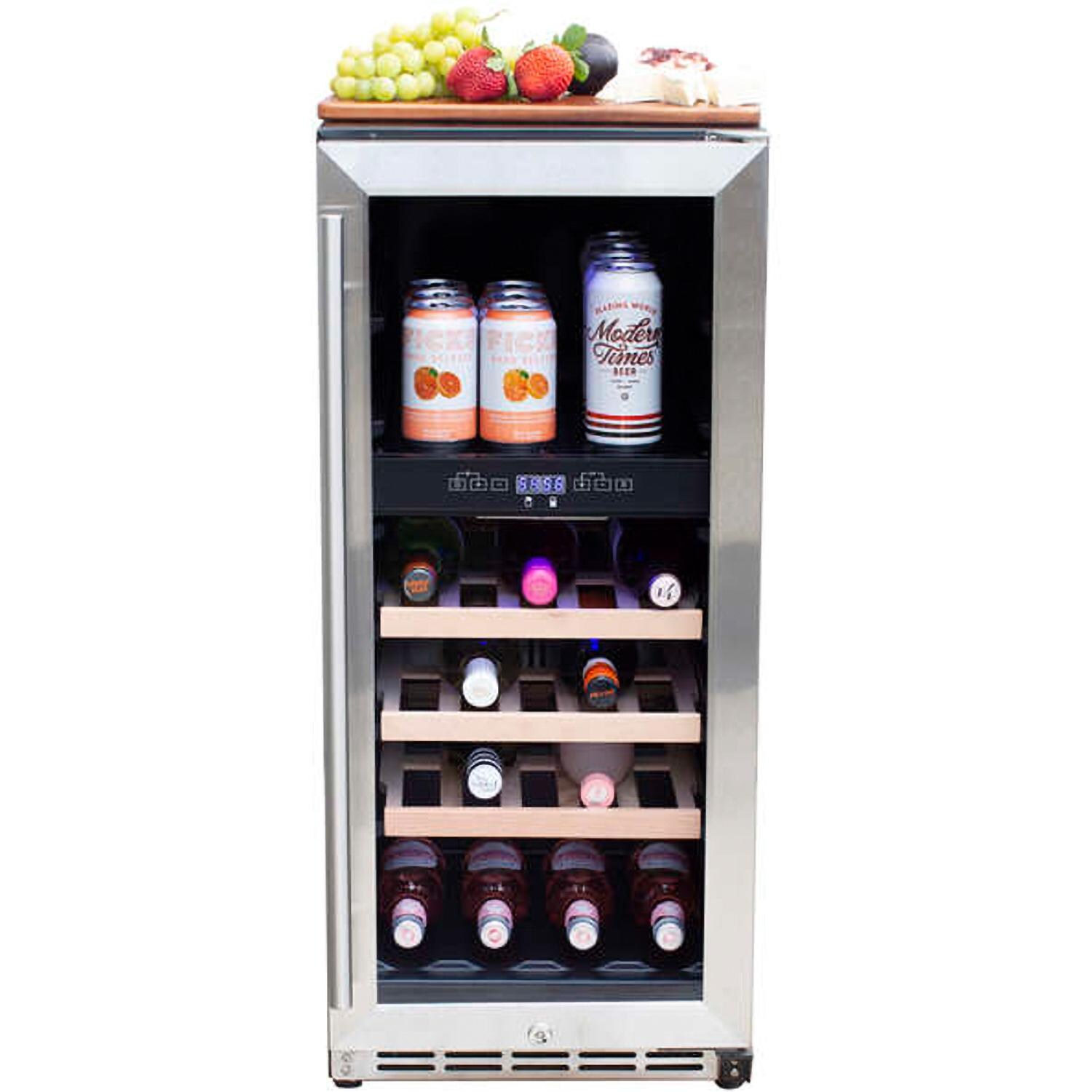 Summerset 15-Inch Outdoor Rated Dual Zone Wine Cooler - SSRFR-15WD - Food thumbnail