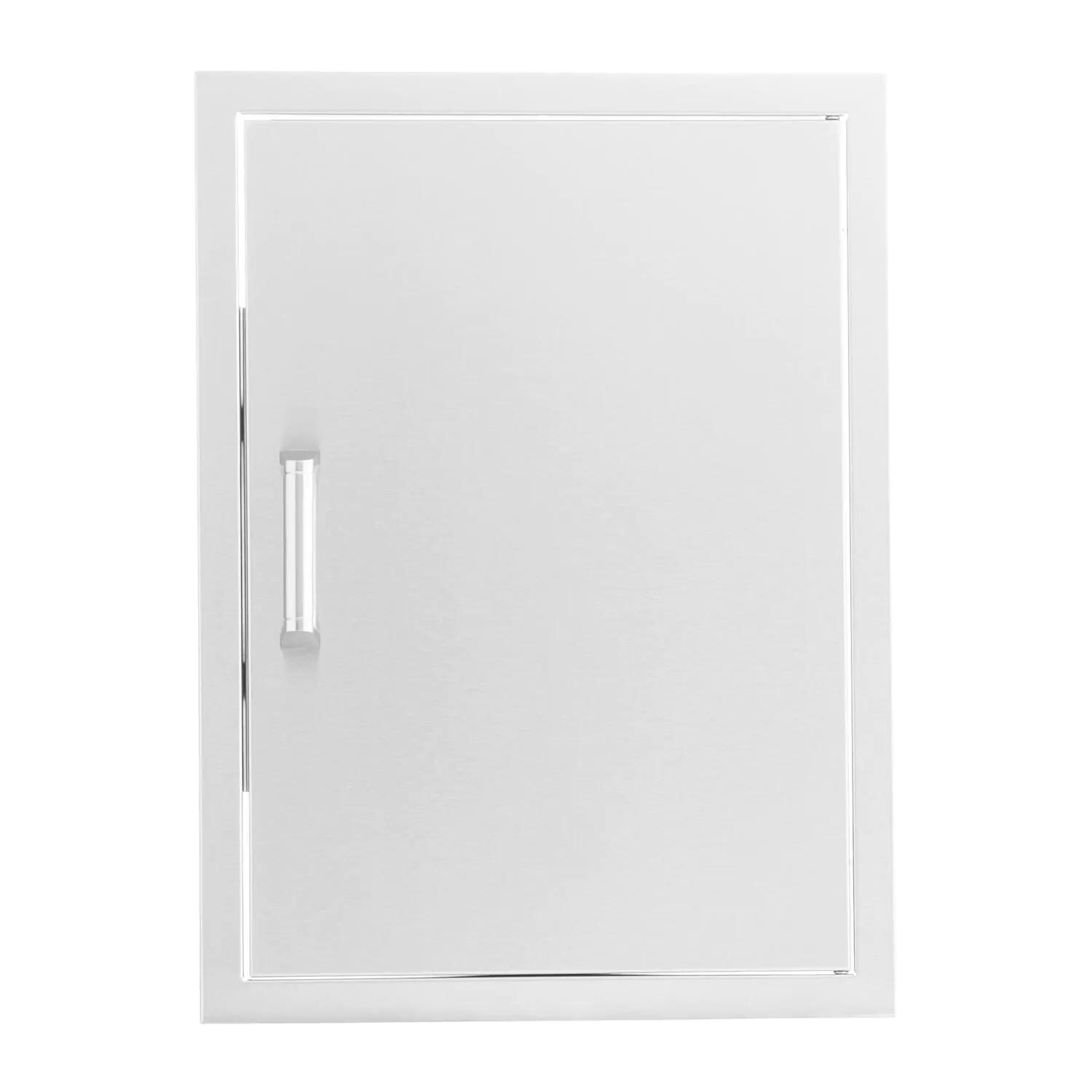 BBQGuys Signature 21-Inch Stainless Steel Reversible Single Access Door - Vertical - Contempo