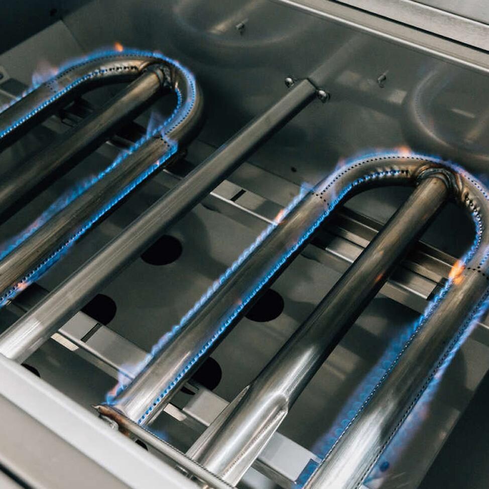 Alturi ALT36T-LP 36-in Built-In Propane Grill - Burners On - Detail thumbnail