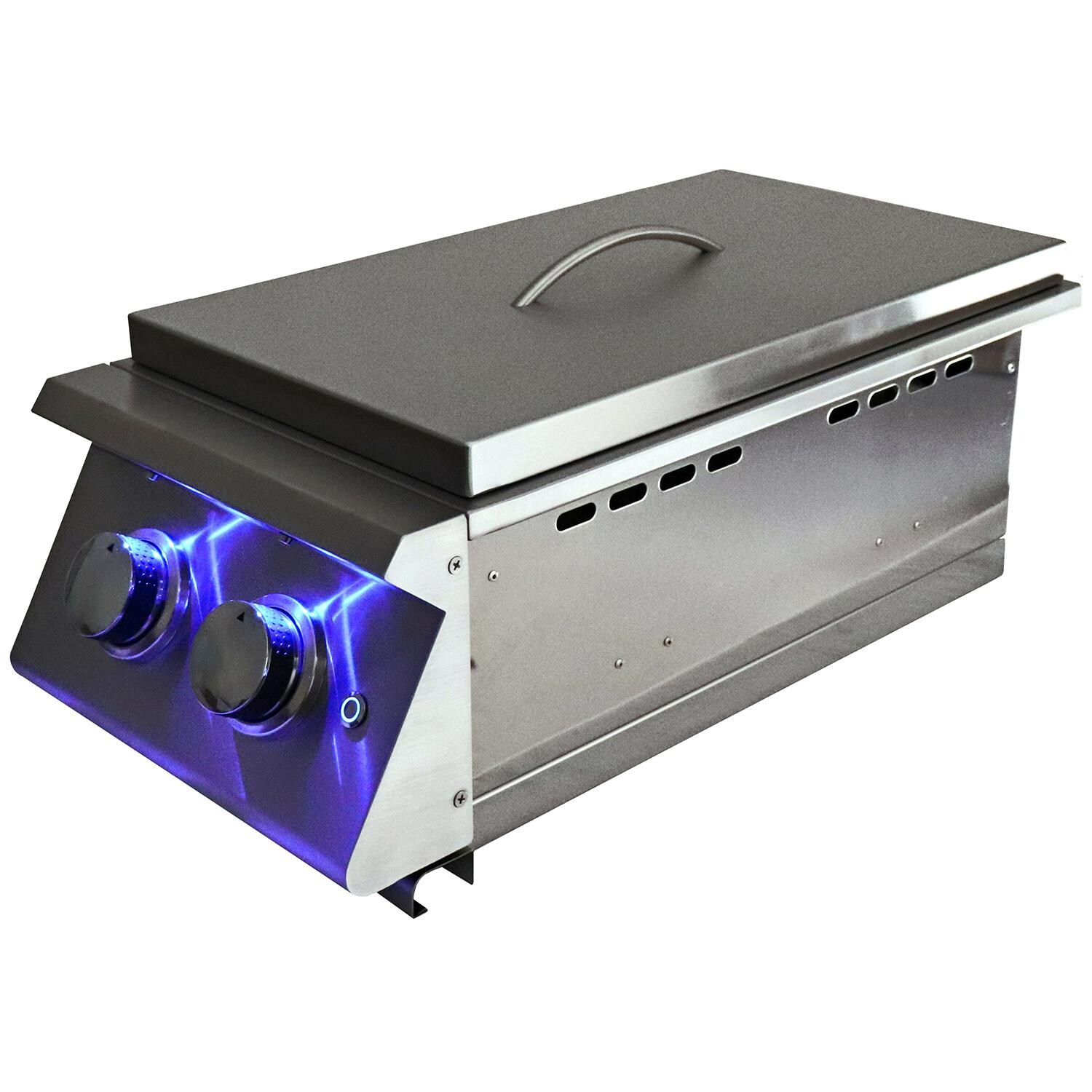 RCS Premier Series BuiltIn Natural Gas Double Side Burner W/ Blue LED