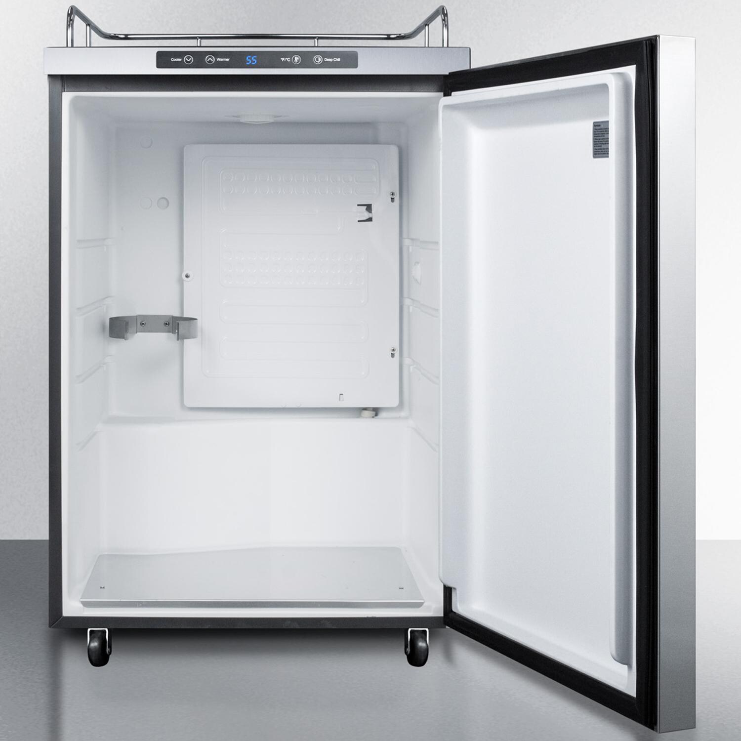 Summit SBC635MOSNKHH 24-Inch 5.6 Cu. Ft. Outdoor Rated DIY Tap Beer Dispenser / Kegerator - Horizontal Handle - Interior thumbnail