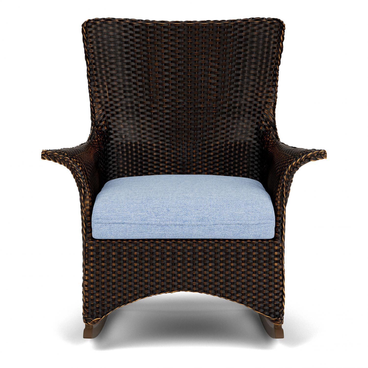 Lloyd Flanders Mandalay Porch Rocker in Mink Finish with Demo Skyway fabric thumbnail