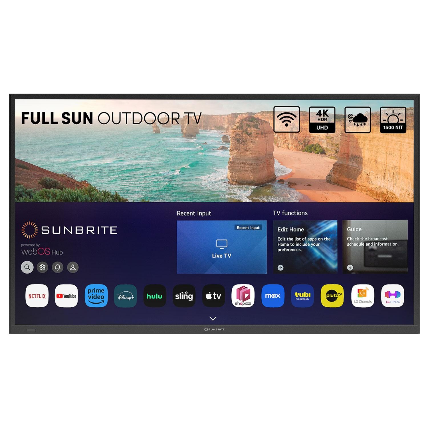 SunBriteTV Solis Series 55-in Full Sun 4K UHD HDR Outdoor TV - SB-FS-55-BL