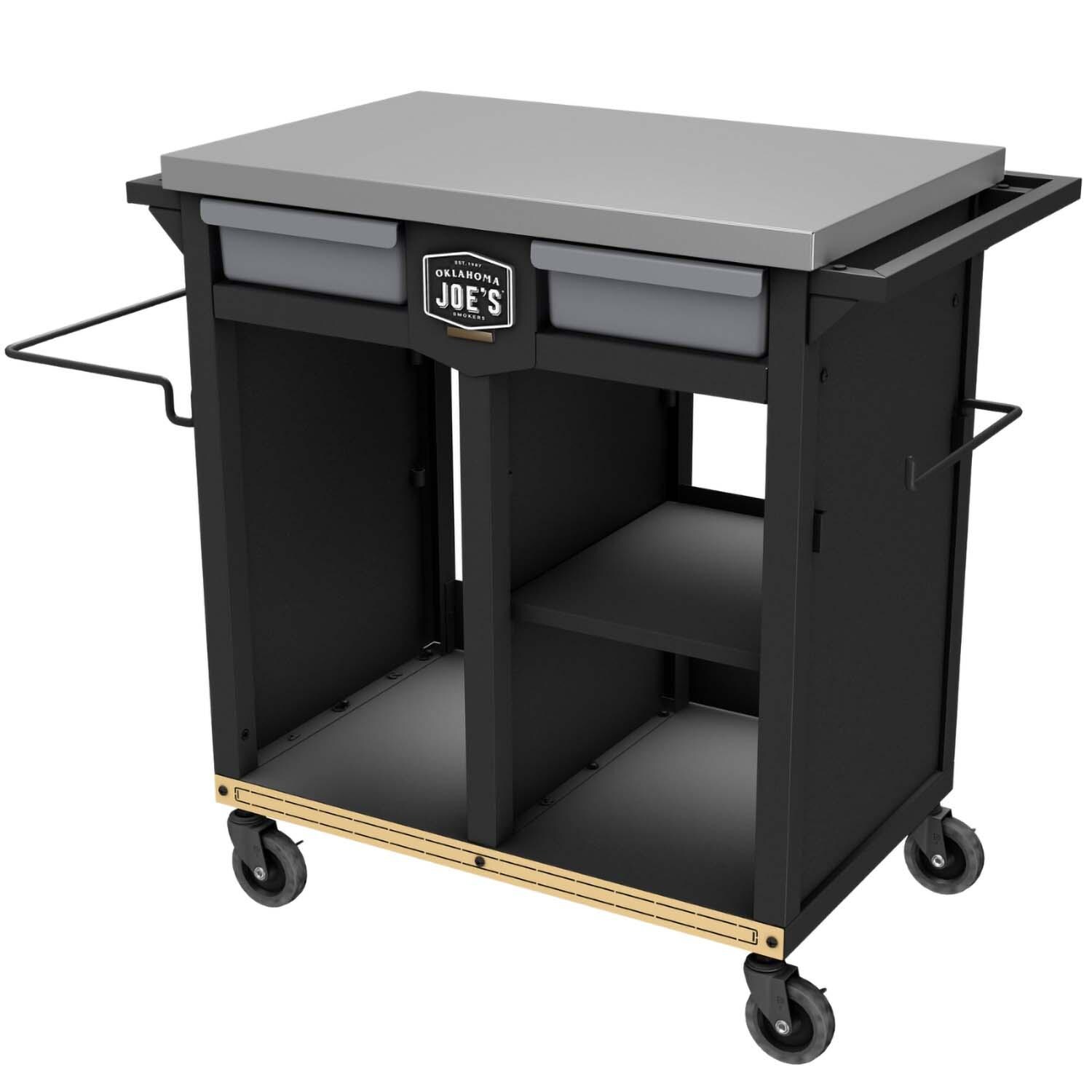 Oklahoma Joe's 23252168 Workstation Prep & Storage Cart - Angled View - White Background thumbnail