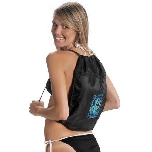 Terry Town Beach Towel With Attached Backpack - White