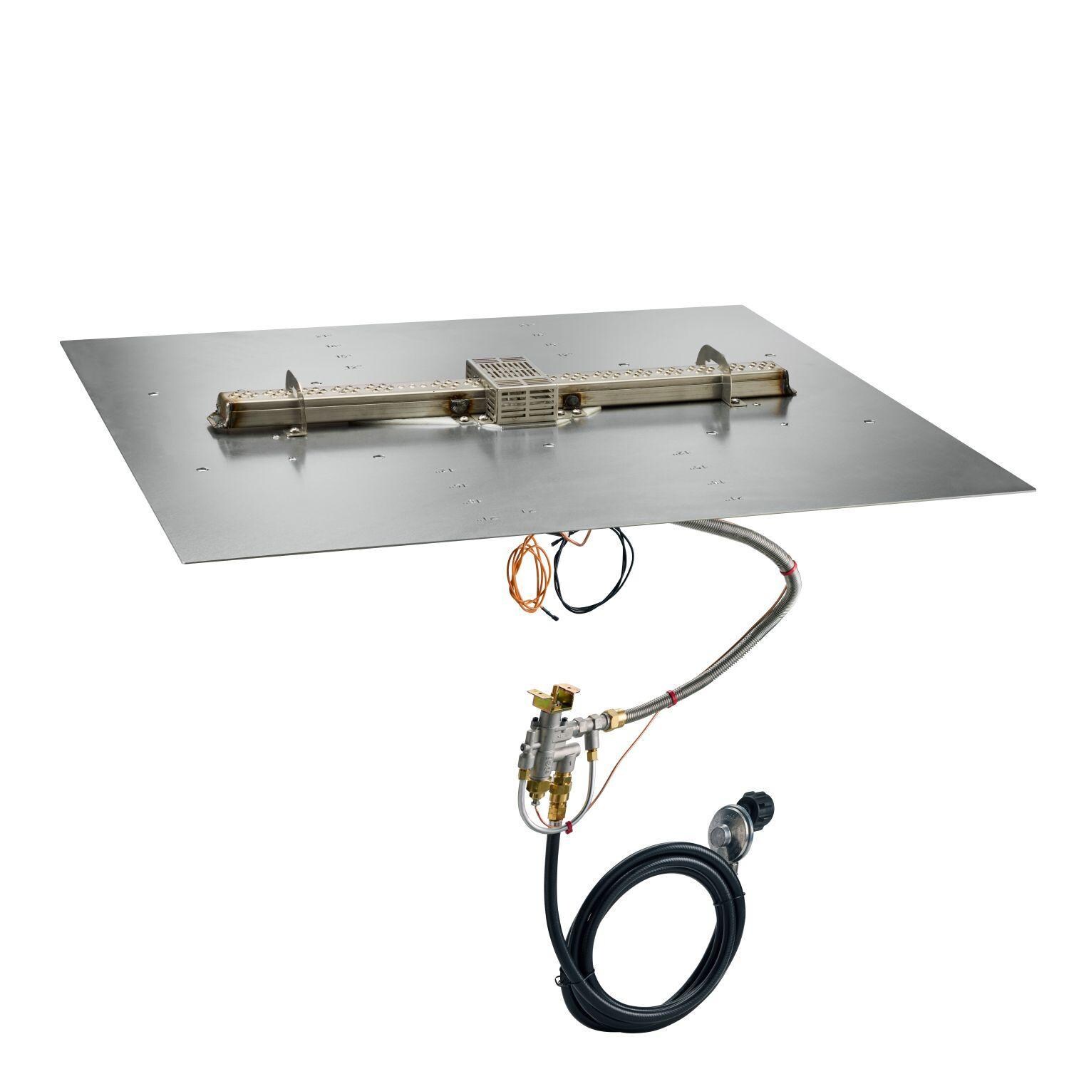 The Outdoor GreatRoom Company Crystal Fire Plus 24 X 24 Linear Natural Gas Fire Pit Burner Plate - BP2424-B-NG