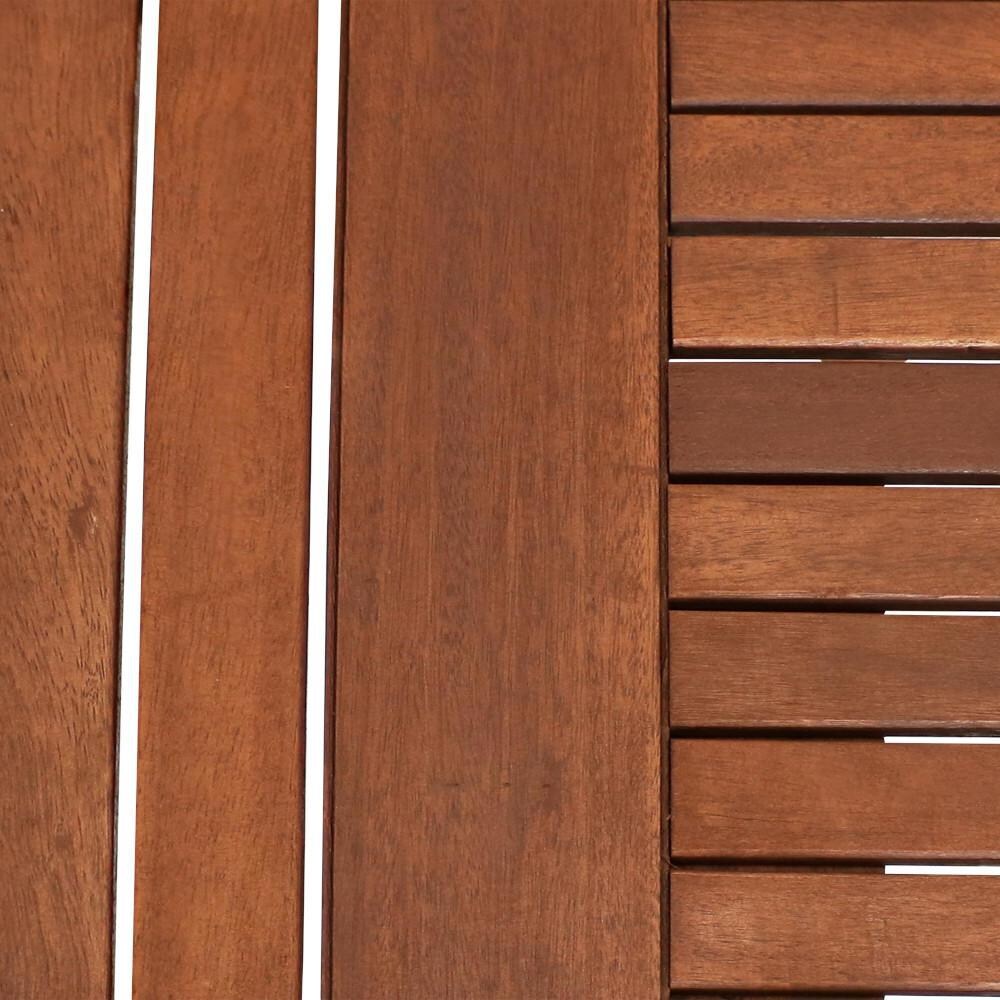 Ultimate Patio 35 1/2-Inch Meranti Wood Folding Round Table - Slat Detail thumbnail