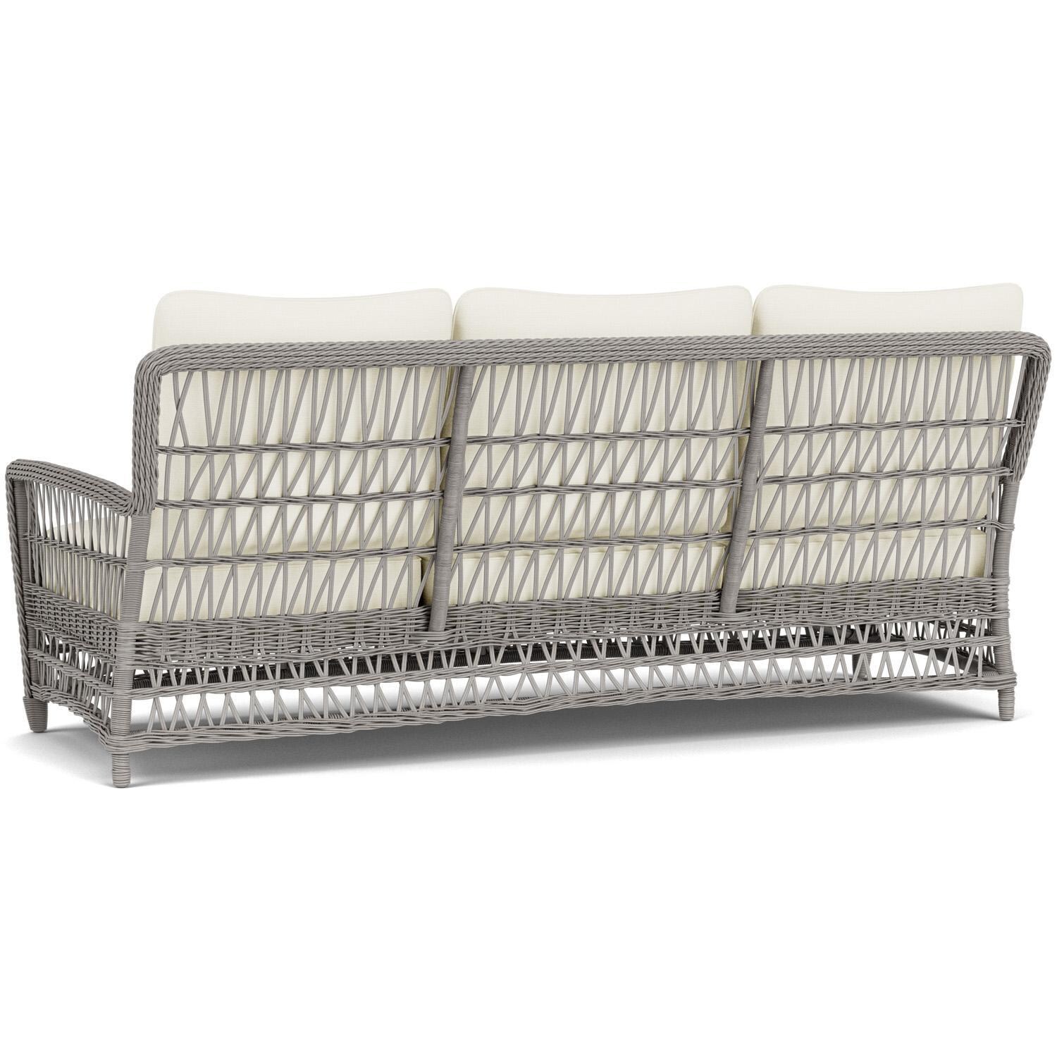 Lloyd Flanders Mackinac Sofa in Putty Finish with Sailcloth Salt Fabric - Rear Left thumbnail