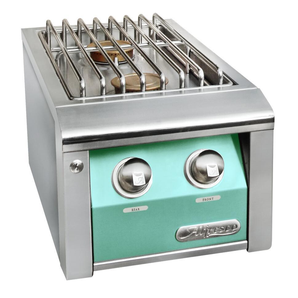 Alfresco Propane Double Side Burner For Freestanding Grills in Light Green - AXESB-2C-LP-S6027