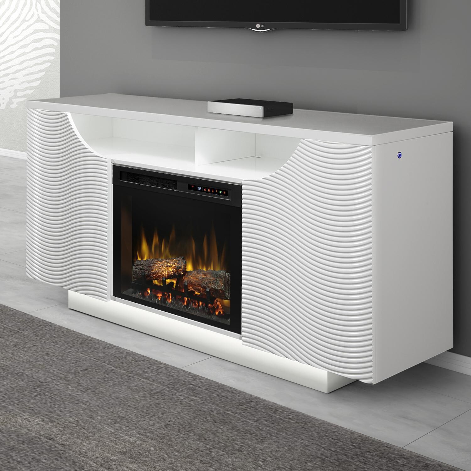 Dimplex - GDS26L8-1847GW - Ethan 66-Inch Media Console Electric ...