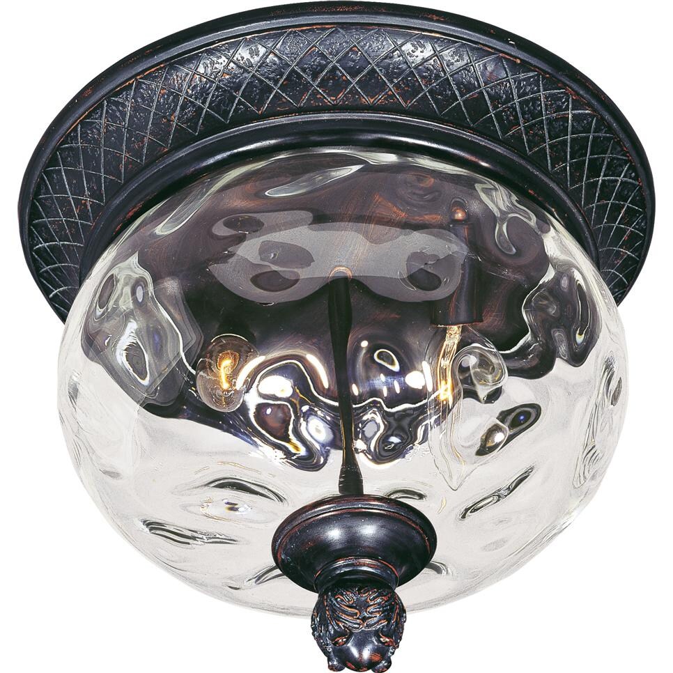 Maxim Carriage House VX 40429WGOB 60W 9-Inch Two Light Outdoor Flush Mount - Oriental Bronze thumbnail