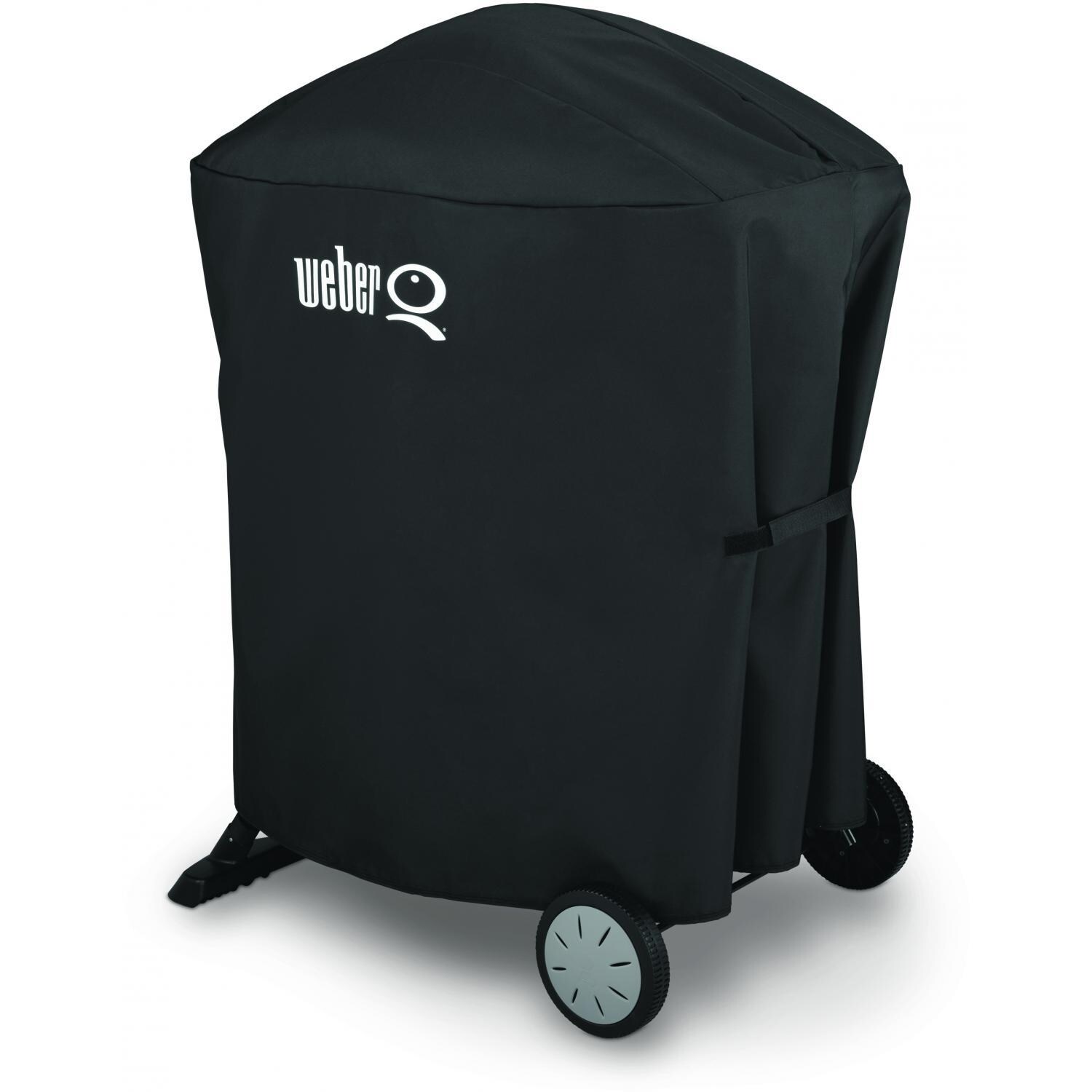 Weber 7113 Premium Grill Cover With Storage Bag - Angled View thumbnail