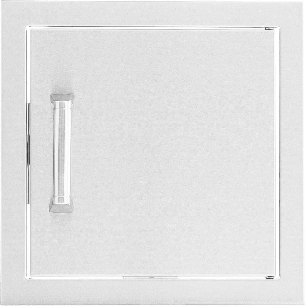 BBQGuys Signature 12-Inch Stainless Steel Reversible Single Access Door - Contempo - White Background thumbnail