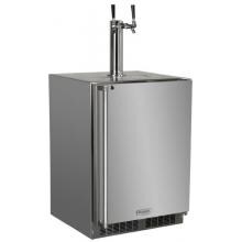 Marvel 24-Inch 5.74 Cu Ft. Right Hinge Outdoor Rated Dual Tap Beer Dispenser / Kegerator - MO24BTS2RS image