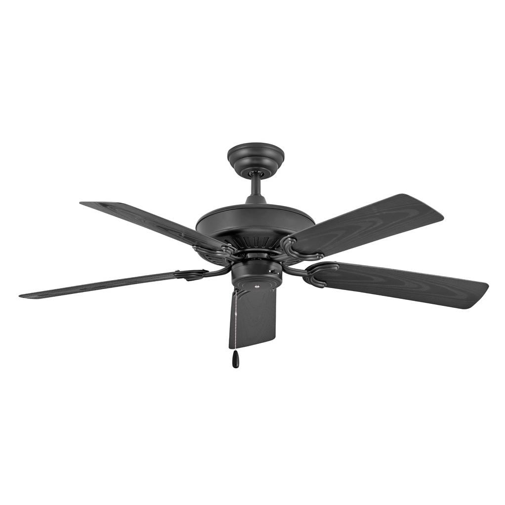 Hinkley Lighting Oasis 52-Inch Indoor / Outdoor Ceiling Fan - Matte Black - 901652FMB-NWA