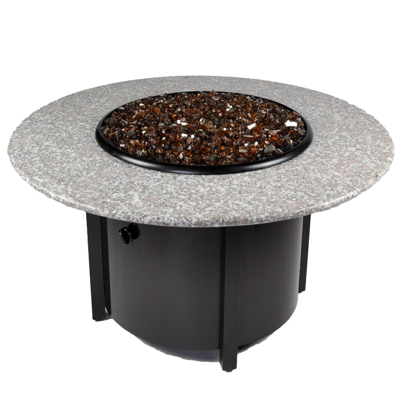 Tretco 42 Inch Venice Iii Round Liquid Propane Aluminum Fire Pit Table Dark Brown W Granite Top Fp A Ven 3 Lp