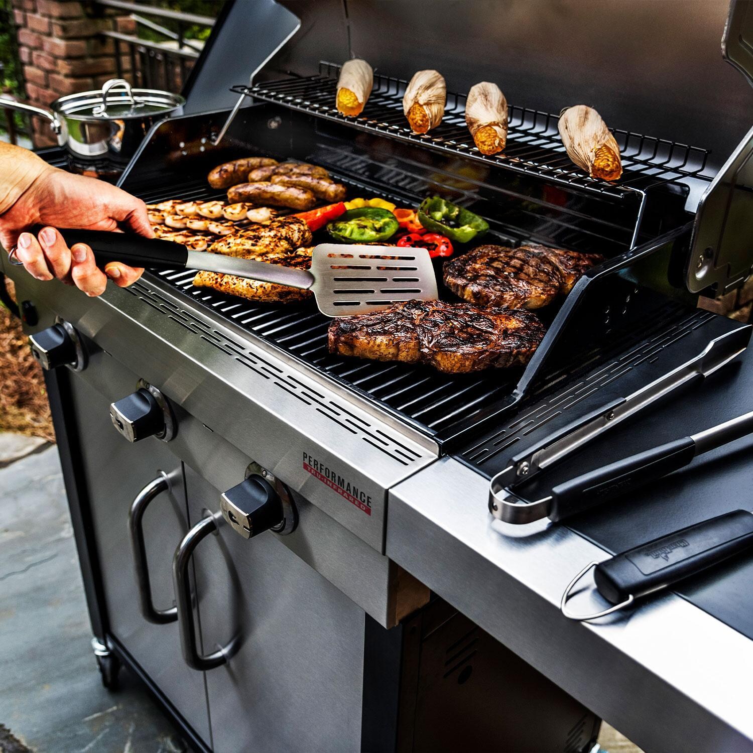 Charbroil 1776845 Aspire 3-Pc Grill Tool Set - Flipping Steak w/ Spatula - Lifestyle thumbnail