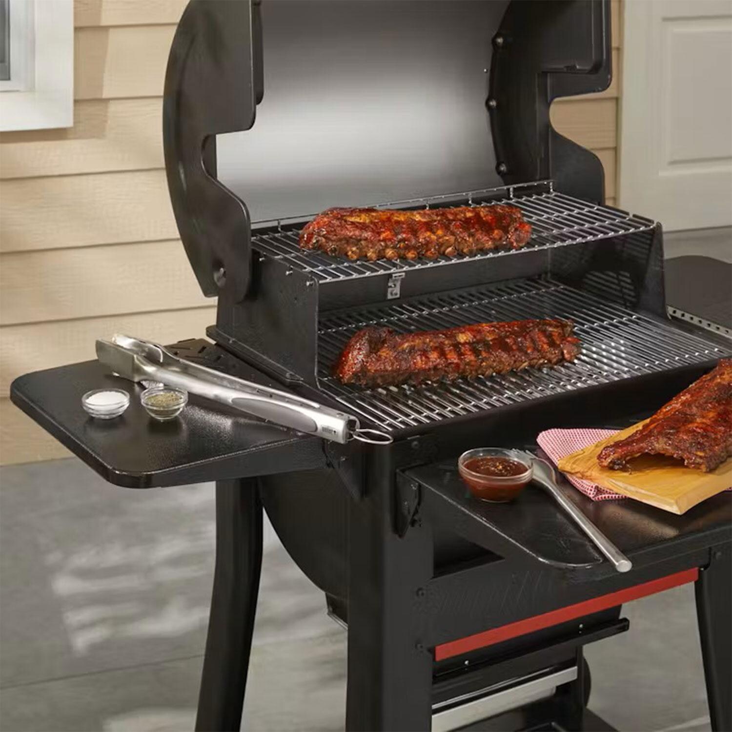 Weber 3400140 Searwood Folding Side Table - Side Table Down - White Background thumbnail