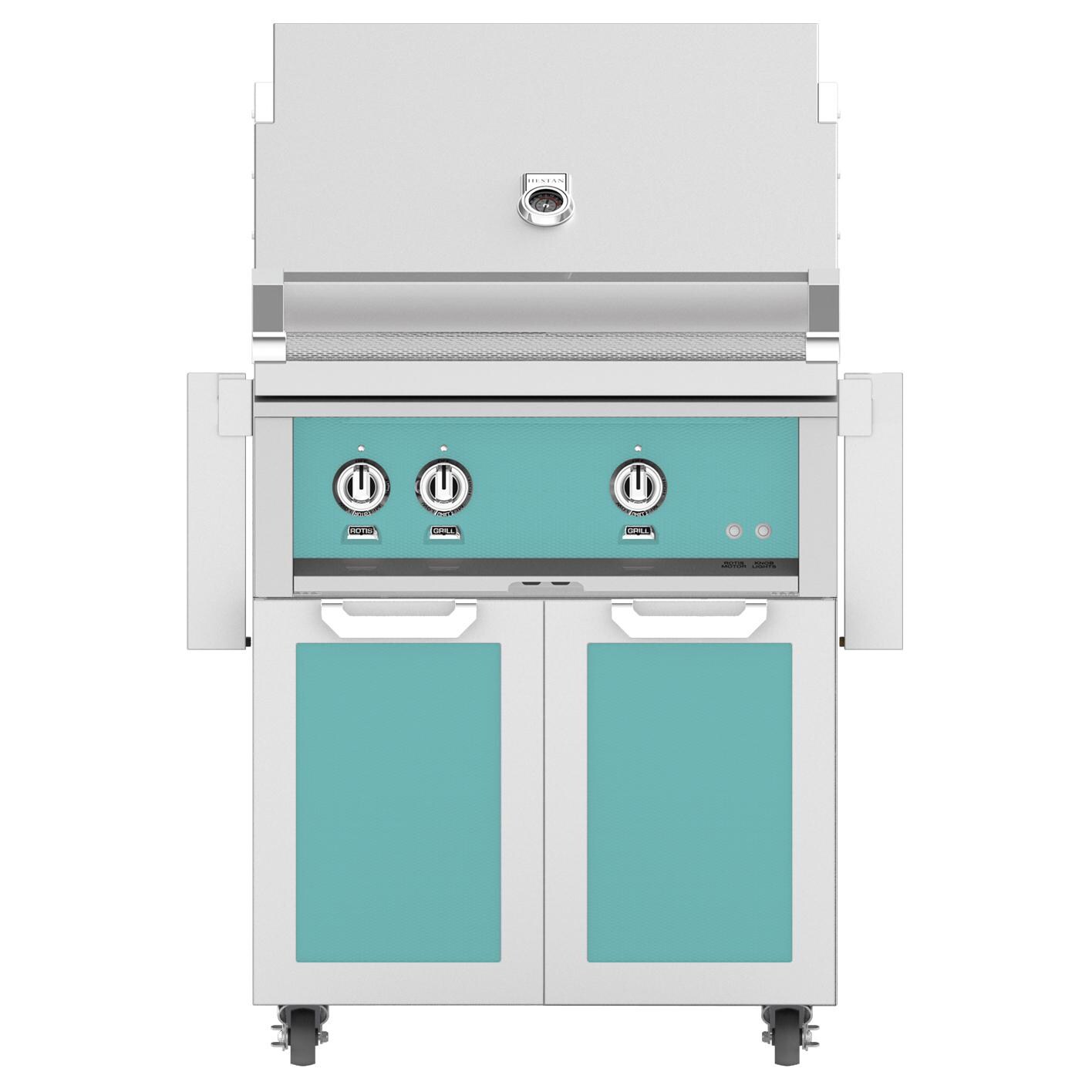 Hestan 30-Inch Freestanding Natural Gas Grill W/ Rotisserie On Double Door Tower Cart - Bora Bora - GABR30-NG-TQ thumbnail