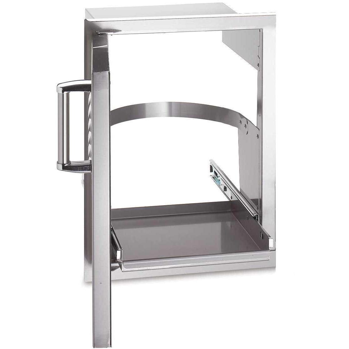 Fire Magic Premium Flush 14 Inch Left-Hinged Single Access Door With Propane Tank Storage - Open View thumbnail