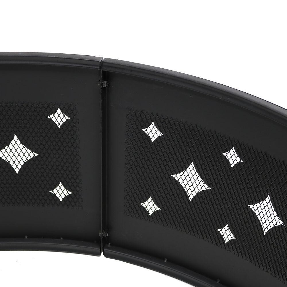 Ultimate Patio 36-Inch Heavy Duty Steel Diamond Cutout Campfire Ring - Detail thumbnail