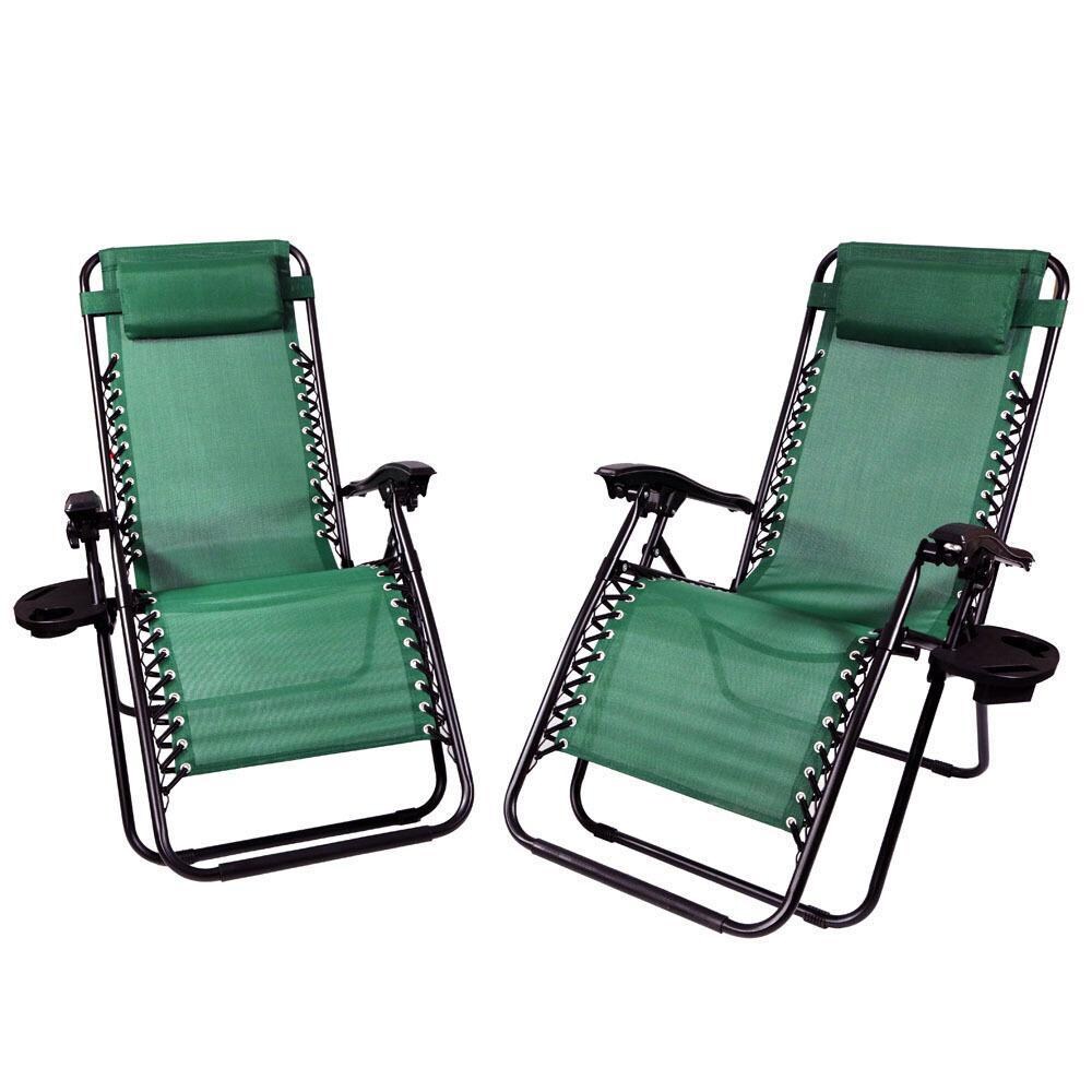 Ultimate Patio Zero Gravity Lounge Chair W/ Pillow & Cup Holder - Full Set thumbnail