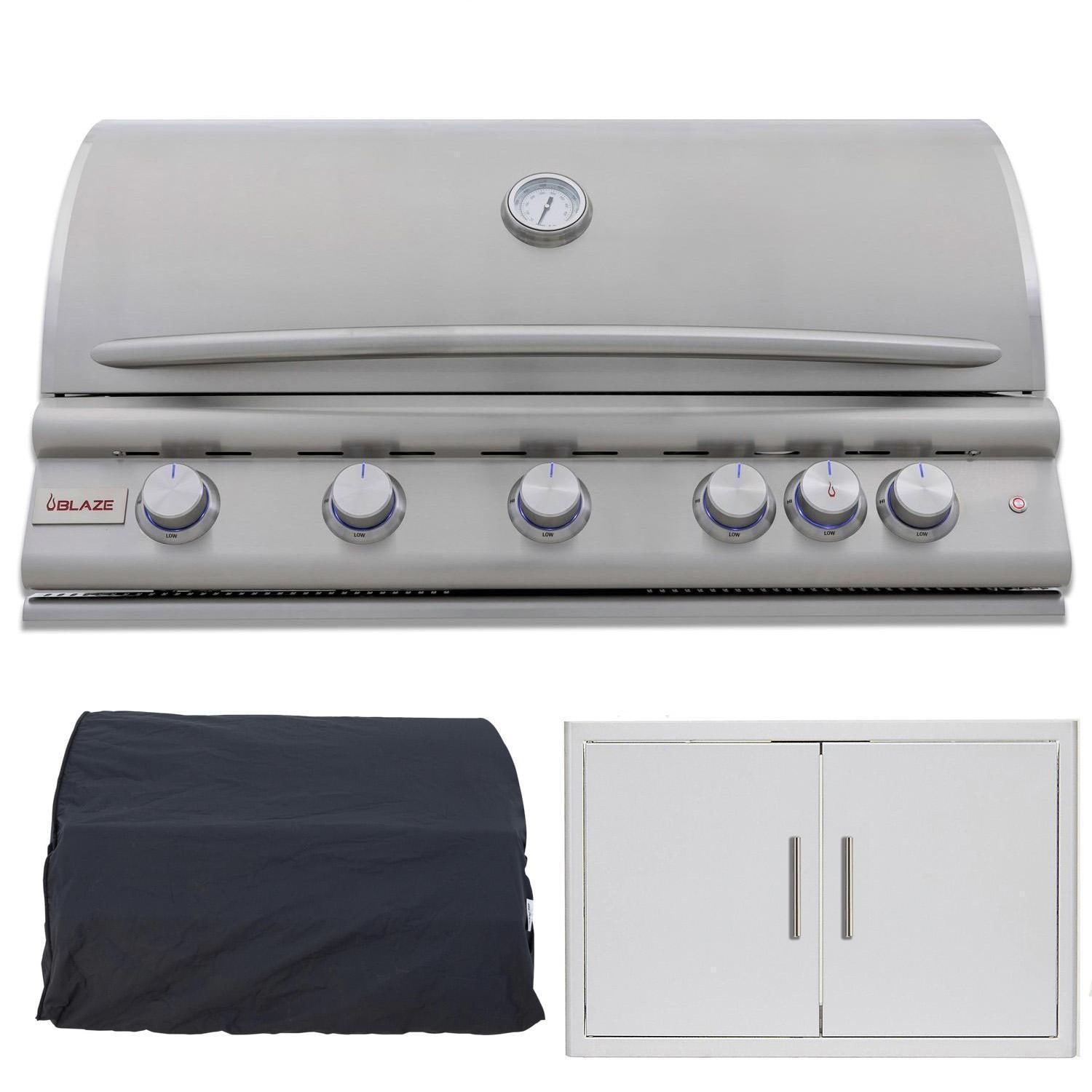 Blaze LTE+ 3 Pc 40-in Propane Outdoor Kitchen Package - BLZ-5LTE3-LP + 5LTEPROBICV + BLZ-AD40-R-SC