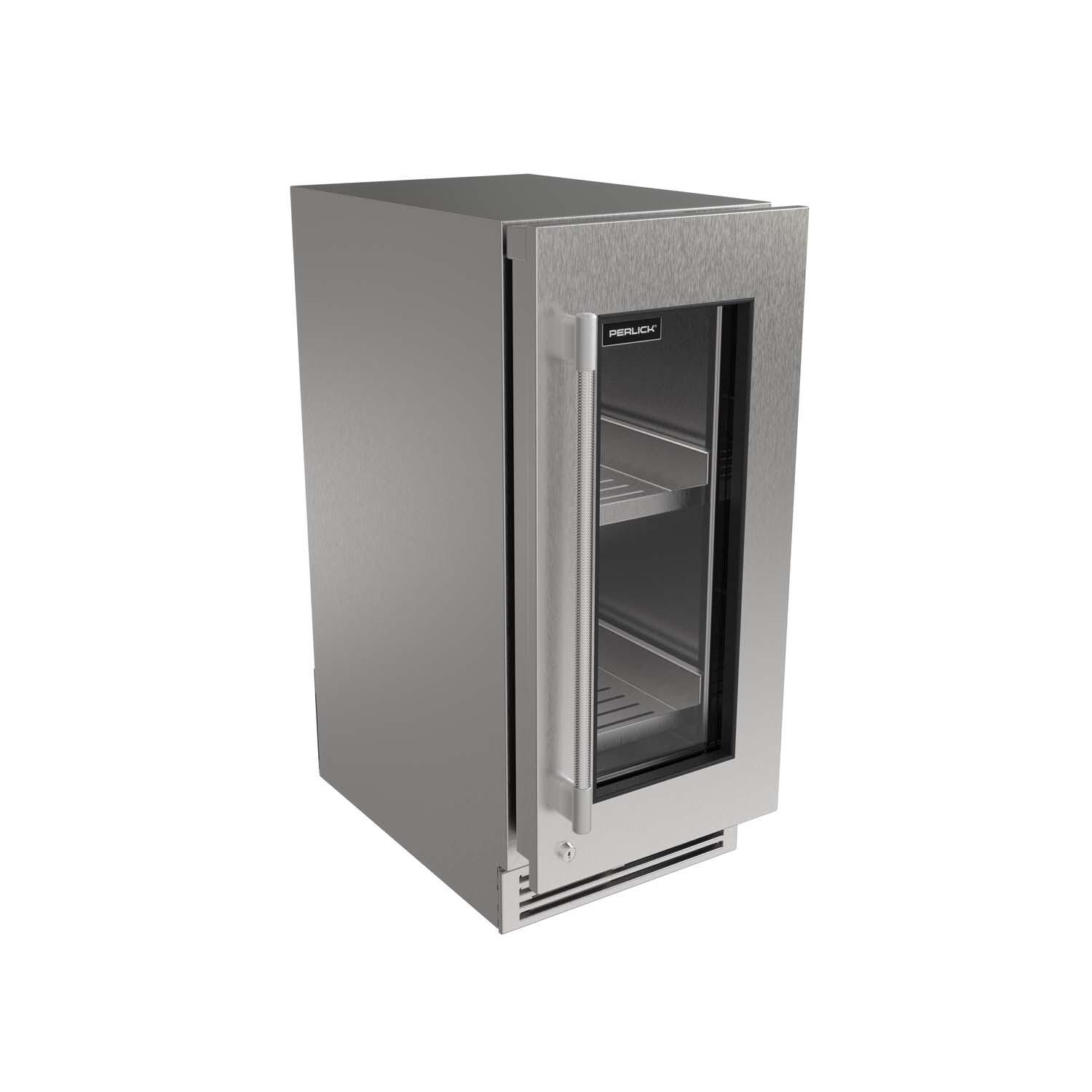 Perlick G5RE15GL G5 Luxe 15-in 2.8 Cu. Ft. Refrigerator w/ Panel Ready Glass Door - White Background thumbnail