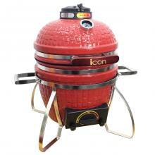 Icon Grills 100 Series 214 Sq. Inch Table Top Kamado Grill - Red - CG101RED