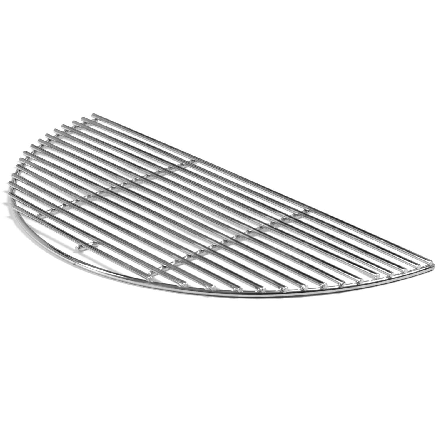 BBQGuys Signature BBQ-KHM-18-SS Half Moon Stainless Steel Cooking Grate For 18-Inch Kamado Grills - Angle thumbnail