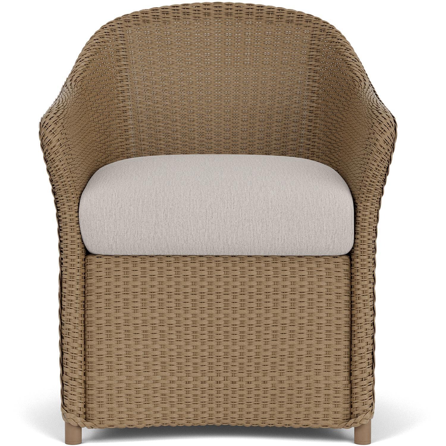 Lloyd Flanders Weekend Retreat Dining Armchair in Fawn Finish W/ Remy Cloud Fabric thumbnail