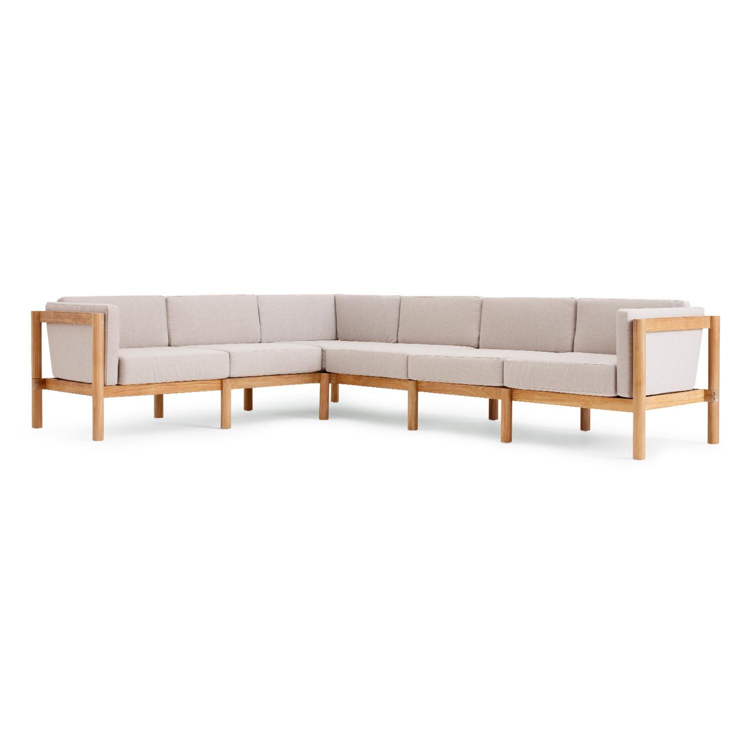 Neighbor 6 Piece Sectional W/ Sunbrella Cushion Arms - Sunbrella Ashe image